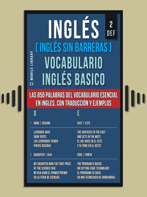 Title details for Inglés (Inglés Sin Barreras) Vocabulario Ingles Basico--2--DEF by Mobile Library - Available